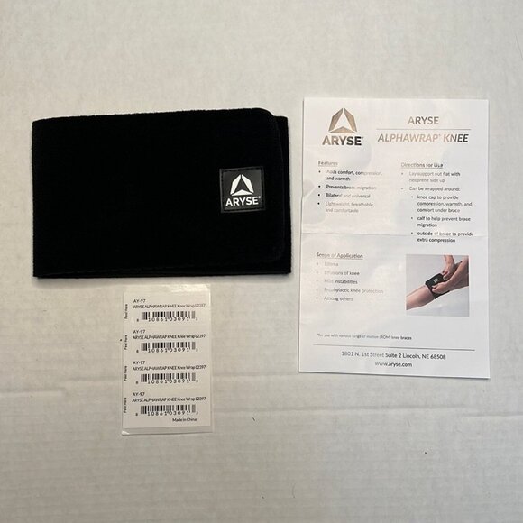 Aryse AY-97 AlphaAWrap knee wrap support L2397 size U UniversaL NEW - Picture 3 of 5